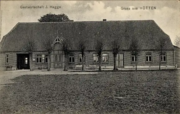 Ak Hütten in Schleswig, Gastwirtschaft J. Hagge