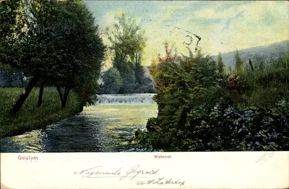 Ak Geulem Houthem Limburg Niederlande, Wasserfall