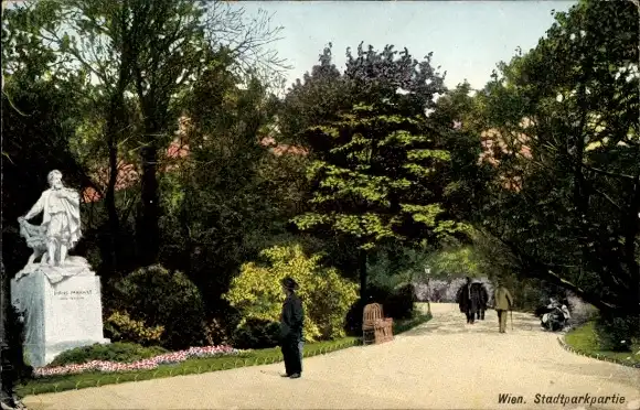 Ak Wien, Stadtpark, Denkmal