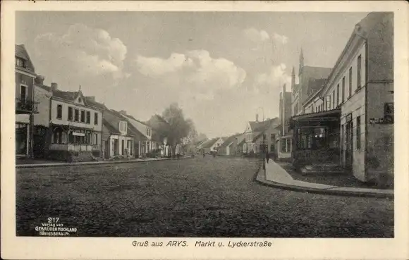 Ak Orzysz Arys Ostpreußen, Markt, Lyckerstraße