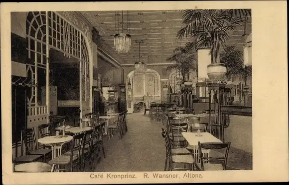 Ak Hamburg Altona, Café Kronprinz, Lachmund