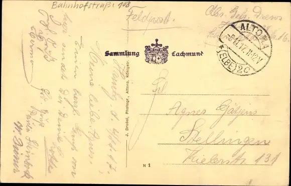 Ak Hamburg Altona, Café Kronprinz, Lachmund