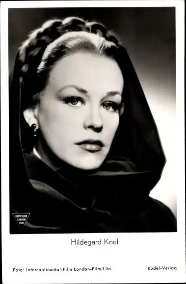 Ak Schauspielerin und Sängerin Hildegard Knef, Portrait, Eine Liebesgeschichte