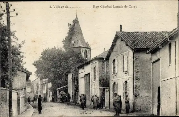 Ak Suippes Marne, Rue Général Langle de Cary