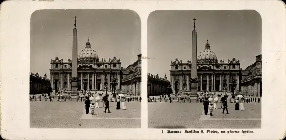 Stereo Foto Roma Rom Lazio, Petersdom