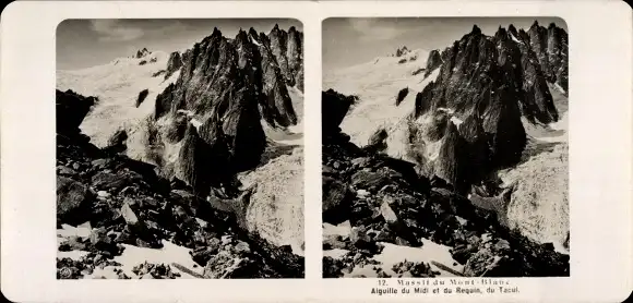 Stereo Foto Chamonix Mont Blanc Haute Savoie, Auguille du Midi