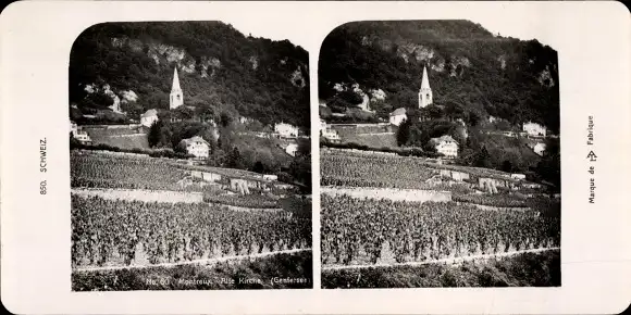 Stereo Foto Montreux Kanton Waadt, Alte Kirche