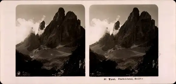 Stereo Foto Südtirol, Fischleintal, Zwölfer, Gebirge, Dolomiten