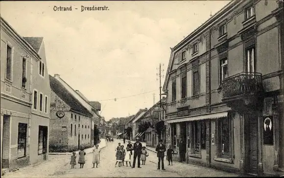 Ak Ortrand in der Niederlausitz, Dresdnerstraße