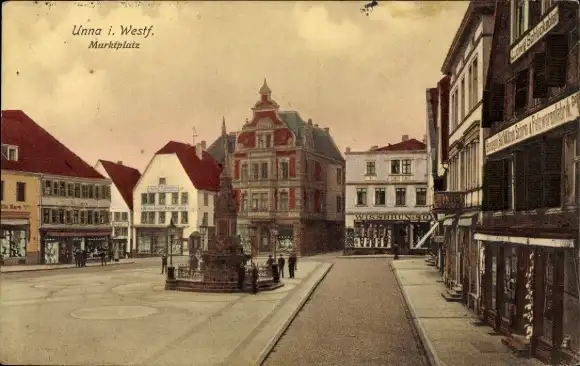 Ak Unna in Westfalen, Marktplatz