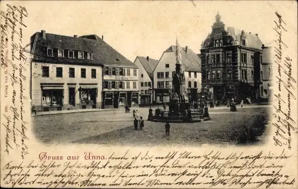 Ak Unna in Westfalen, Marktplatz