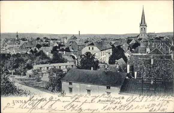 Ak Unna in Westfalen, Gesamtansicht