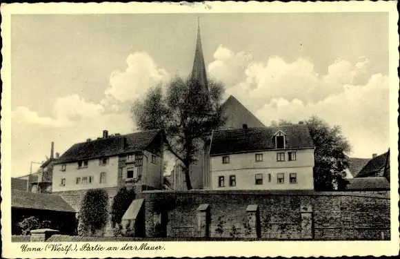Ak Unna in Westfalen, Mauer, Kirche