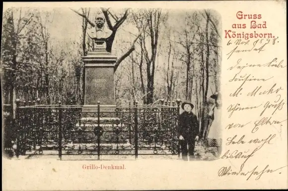 Ak Königsborn Unna im Ruhrgebiet, Grillo-Denkmal
