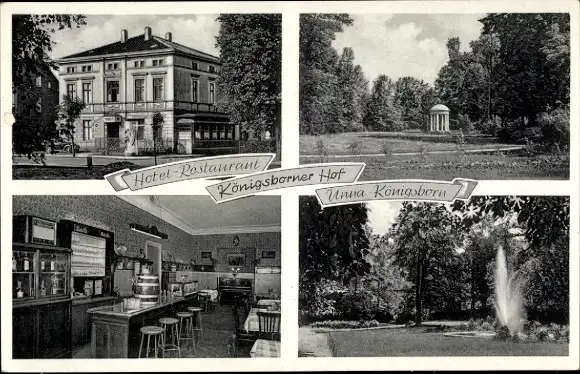 Ak Königsborn Unna im Ruhrgebiet, Hotel Restaurant Königsborner Hof, Friedrich Ebert Straße 114