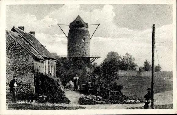 Ak Zons Dormagen am Niederrhein, Mühle