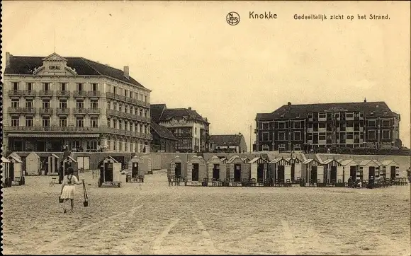 Ak Knokke Knocke Westflandern, Partie am Strand, Kursaal