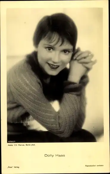 Ak Schauspielerin Dolly Haas, Portrait