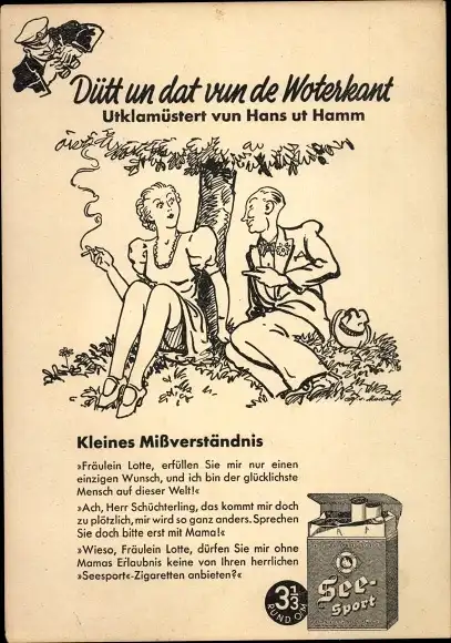 Ak Reklame, See-Sport Zigaretten