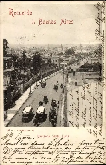 Ak Buenos Aires Argentinien, Barranca Santa Lucia