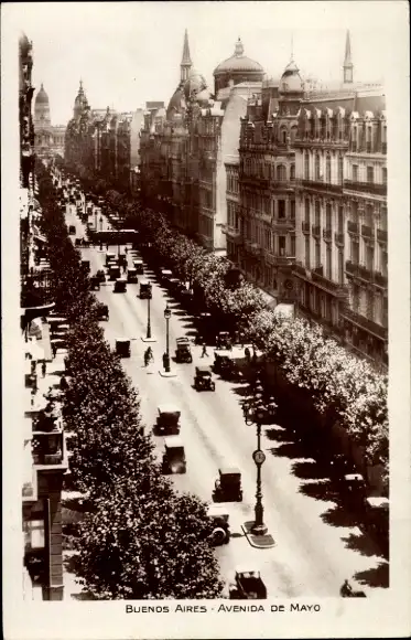 Ak Buenos Aires Argentinien, Avenida de Mayo