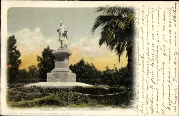 Ak Buenos Aires Argentinien, Monument Eduardo Costa, Parque de Febrero