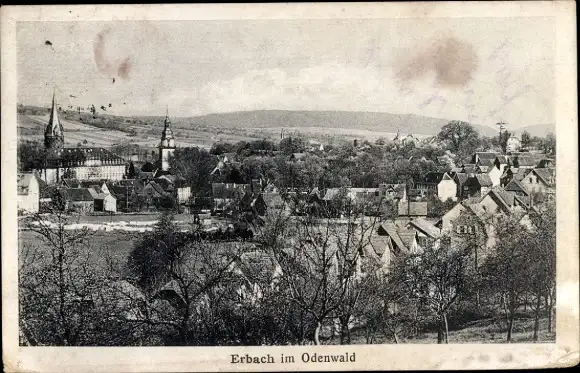 Ak Erbach im Odenwald Hessen, Ortsansicht