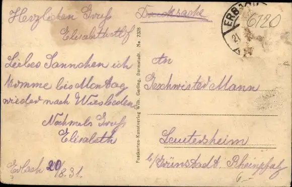 Ak Erbach im Odenwald Hessen, Ortsansicht