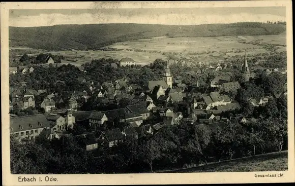 Ak Erbach im Odenwald Hessen, Panorama