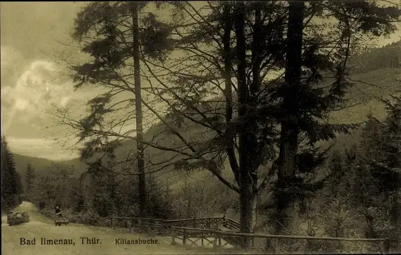 Ak Ilmenau in Thüringen, Kiliansbuche, Sitzbank