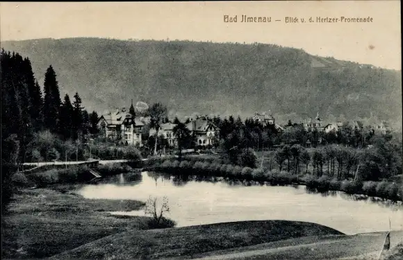 Ak Ilmenau in Thüringen, Blick von der Hertzer-Promenade