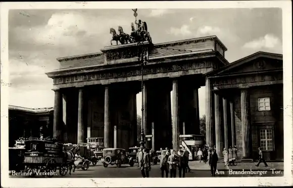 Ak Berlin Mitte, Brandenburger Tor