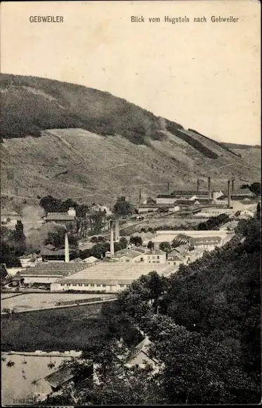 Ak Guebwiller Gebweiler Elsass Haut Rhin, Blick vom Hugstein