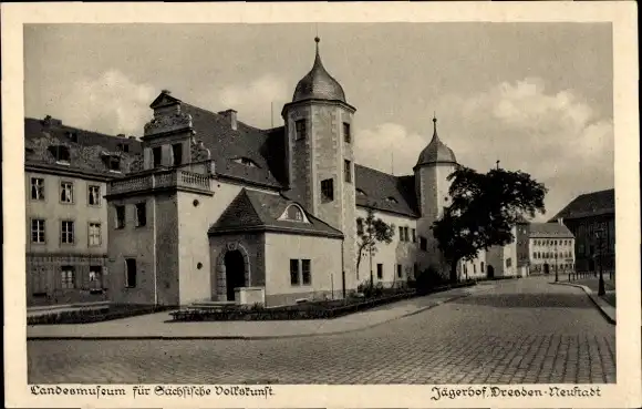 Ak Dresden Neustadt, Jägerhof, Landesmuseum für Sächsische Volkskunst