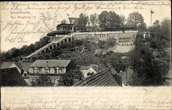 Ak Dresden Loschwitz, Burgberg
