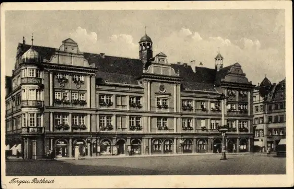 Ak Torgau an der Elbe, Rathaus