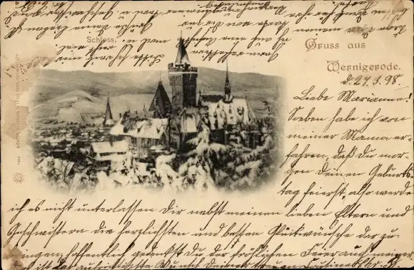 Ak Wernigerode im Harz, Schloss
