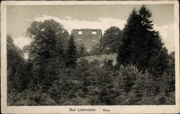 Ak Bad Liebenstein im Thüringer Wald, Ruine