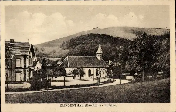 Ak Klingenthal Elsass Bas Rhin, Kirche