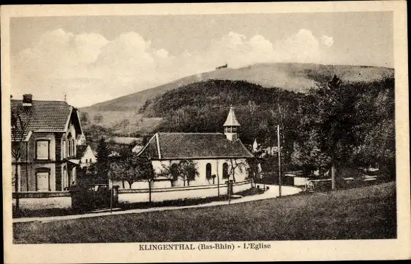 Ak Klingenthal Elsass Bas Rhin, Kirche