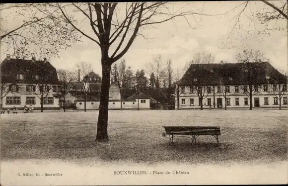 Ak Bouxwiller Buchsweiler Elsass Bas Rhin, Place du Chateau