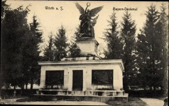 Ak Wœrth am Sauer Wörth Wörth am Sauer Alsace Bas Rhin, Bayerisches Armeedenkmal