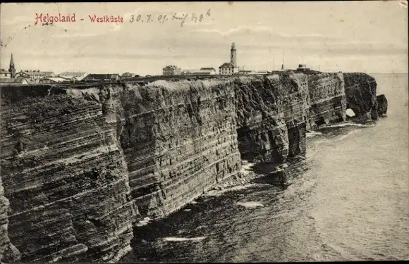 Ak Nordseeinsel Helgoland, Westküste