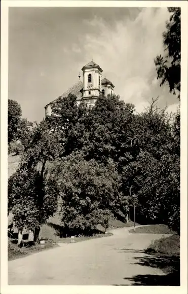 Ak Burghausen a.d. Salzach, Blick auf die Marienberger Kirche