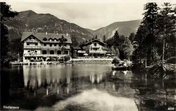 Ak Grainau in Oberbayern, Badersee