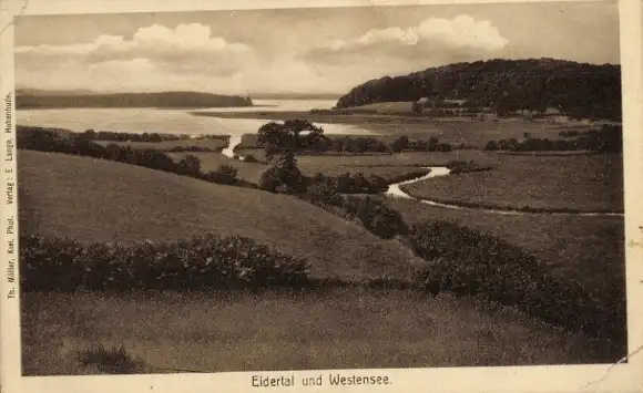 Ak Westensee in Holstein, Eidertal, Landschaft