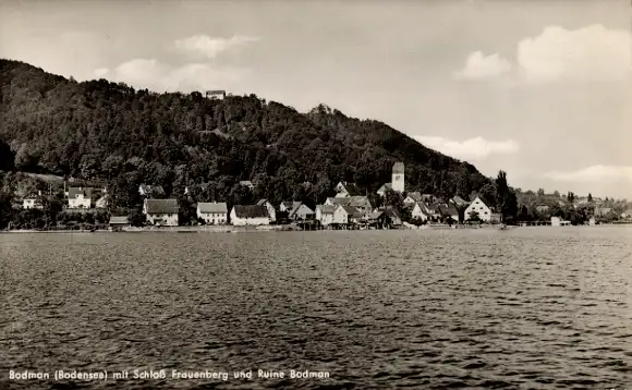 Ak Bodman Ludwigshafen am Bodensee, Schloss Freudenberg und Ruine Bodman
