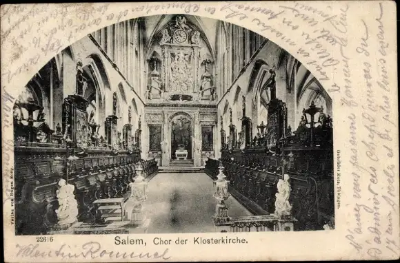 Ak Salem im Bodenseekreis Baden, Chor der Klosterkirche