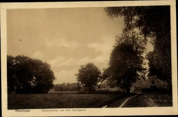 Ak Rüstringen Wilhelmshaven in Niedersachsen, Bauernstellen aus dem Stadtgebiet