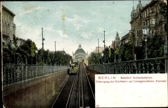 Ak Berlin Schöneberg, Bahnhof Nollendorfplatz